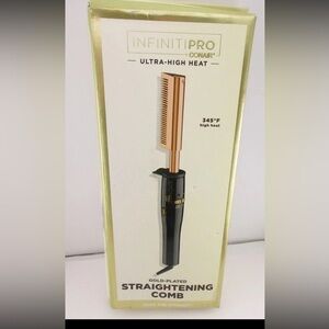 NEW InfinitiPro by Conair Gold-Plated Straightening Comb Ultra-High Heat